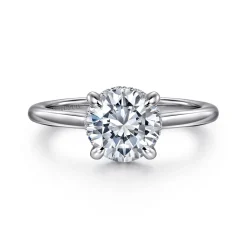 Outlet Gabriel & Co. Aldon - 14K White Gold Round Diamond Engagement Ring