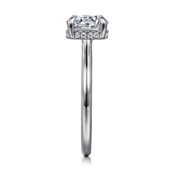 Outlet Gabriel & Co. Aldon - 14K White Gold Round Diamond Engagement Ring