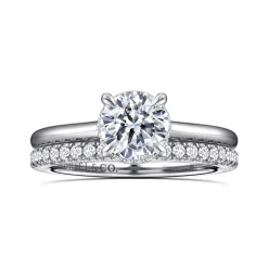 Clearance Gabriel & Co. Aldon - 14K White Gold Round Diamond Engagement Ring