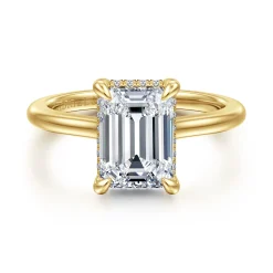 Outlet Gabriel & Co. Aldon - 14K Yellow Gold Emerald Cut Diamond Engagement Ring
