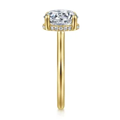 Clearance Gabriel & Co. Aldon - 14K Yellow Gold Round Diamond Engagement Ring