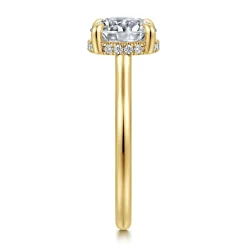 Hot Gabriel & Co. Aldon - 14K Yellow Gold Round Diamond Engagement Ring