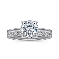 Online Gabriel & Co. Aldon - Platinum Round Diamond Engagement Ring