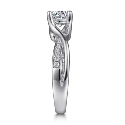 Hot Gabriel & Co. Aleesa - 14K White Gold Round Bypass Diamond Engagement Ring