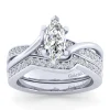 Discount Gabriel & Co. Aleesa - 14K White Gold Twisted Marquise Shape Diamond Engagement Ring