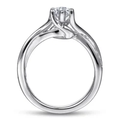 Discount Gabriel & Co. Aleesa - 14K White Gold Twisted Marquise Shape Diamond Engagement Ring