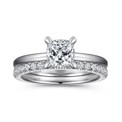 Discount Gabriel & Co. Ali - 14K White Gold Cushion Cut Diamond Engagement Ring