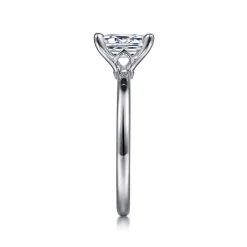Hot Gabriel & Co. Ali - 14K White Gold Emerald Cut Diamond Engagement Ring
