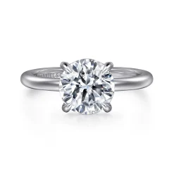 Gabriel & Co. Ali - 14K White Gold Round Diamond Engagement Ring