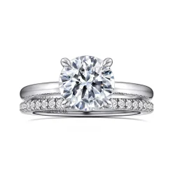 Gabriel & Co. Ali - 14K White Gold Round Diamond Engagement Ring
