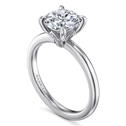 Gabriel & Co. Ali - 14K White Gold Round Diamond Engagement Ring