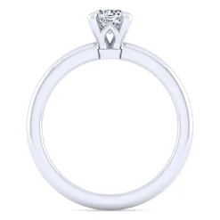 Best Gabriel & Co. Ali - 14K White Gold Round Diamond Engagement Ring