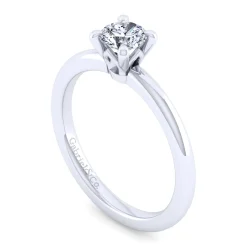 Best Gabriel & Co. Ali - 14K White Gold Round Diamond Engagement Ring