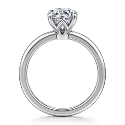 Best Gabriel & Co. Ali - 14K White Gold Round Diamond Engagement Ring