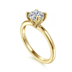 Online Gabriel & Co. Ali - 14K Yellow Gold Round Diamond Engagement Ring