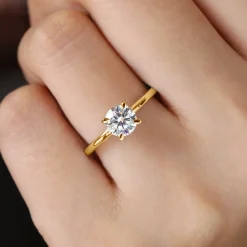 Online Gabriel & Co. Ali - 14K Yellow Gold Round Diamond Engagement Ring