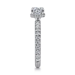 Hot Gabriel & Co. Alina - 14K White Gold Hidden Halo Round Diamond Engagement Ring