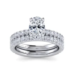 Hot Gabriel & Co. Alina - 14K White Gold Oval Diamond Engagement Ring