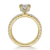 Sale Gabriel & Co. Alina - 14K Yellow Gold Cushion Hidden Halo Diamond Engagement Ring