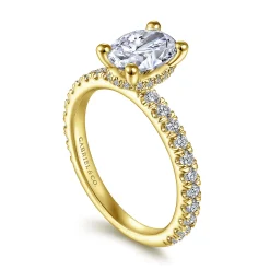 Online Gabriel & Co. Alina - 14K Yellow Gold Hidden Halo Oval Diamond Engagement Ring