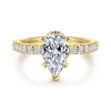 Sale Gabriel & Co. Alina - 14K Yellow Gold Hidden Halo Pear Shape Diamond Engagement Ring