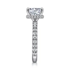 Outlet Gabriel & Co. Alina - Platinum Hidden Halo Round Diamond Engagement Ring