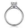 Online Gabriel & Co. Aline - 14K White Gold Emerald Cut Diamond Engagement Ring