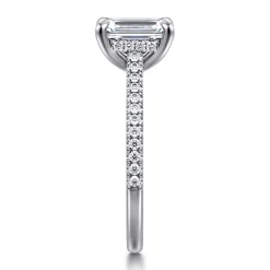 Online Gabriel & Co. Aline - 14K White Gold Emerald Cut Diamond Engagement Ring