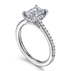 Online Gabriel & Co. Aline - 14K White Gold Emerald Cut Diamond Engagement Ring