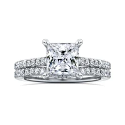 Best Gabriel & Co. Aline - 14K White Gold Princess Cut Diamond Engagement Ring