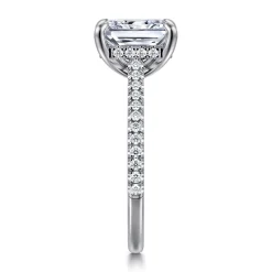 Discount Gabriel & Co. Aline - 14K White Gold Radiant Cut Diamond Engagement Ring
