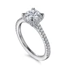 Online Gabriel & Co. Aline - 14K White Gold Round Diamond Engagement Ring