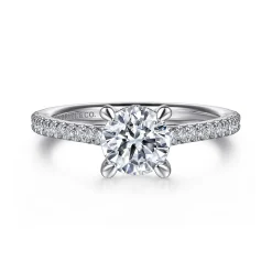 Online Gabriel & Co. Aline - 14K White Gold Round Diamond Engagement Ring