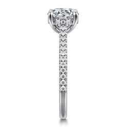 Online Gabriel & Co. Aline - 14K White Gold Round Diamond Engagement Ring