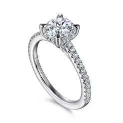 Sale Gabriel & Co. Aline - Platinum Round Diamond Engagement Ring