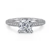 Discount Gabriel & Co. Alinna - 14K White Gold Cushion Cut Diamond Engagement Ring