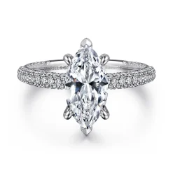 Hot Gabriel & Co. Alinna - 14K White Gold Marquise Shape Diamond Engagement Ring