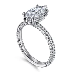 Hot Gabriel & Co. Alinna - 14K White Gold Marquise Shape Diamond Engagement Ring