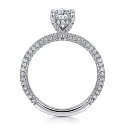 Discount Gabriel & Co. Alinna - 14K White Gold Oval Diamond Engagement Ring