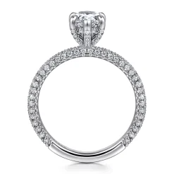 Gabriel & Co. Alinna - 14K White Gold Pear Shape Diamond Engagement Ring