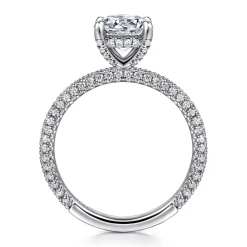 Discount Gabriel & Co. Alinna - 14K White Gold Round Diamond Engagement Ring
