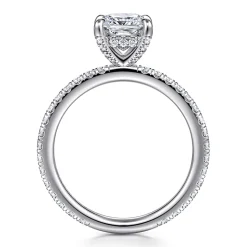 Hot Gabriel & Co. Alisa - 14K White Gold Cushion Cut Diamond Engagement Ring