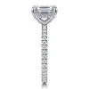 Best Gabriel & Co. Alisa - 14K White Gold Emerald Cut Diamond Engagement Ring