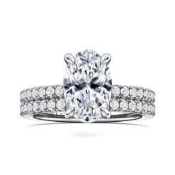 Clearance Gabriel & Co. Alisa - 14K White Gold Oval Diamond Engagement Ring