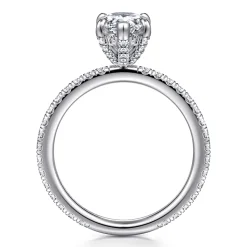 Sale Gabriel & Co. Alisa - 14K White Gold Pear Shape Diamond Engagement Ring