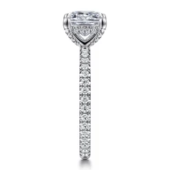 Gabriel & Co. Alisa - 14K White Gold Princess Cut Diamond Engagement Ring
