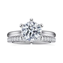 Clearance Gabriel & Co. Allie - 14K White Gold Round Diamond Engagement Ring