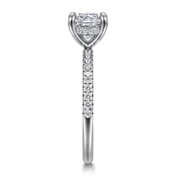 Hot Gabriel & Co. Allison - 14K White Gold Cushion Hidden Halo Diamond Engagement Ring