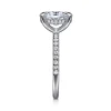 Hot Gabriel & Co. Allison - 14K White Gold Oval Hidden Halo Diamond and Engagement Ring