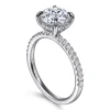 Outlet Gabriel & Co. Allison - 14K White Gold Round Hidden Halo Diamond Engagement Ring